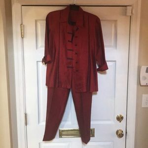 Red Silk Suit
